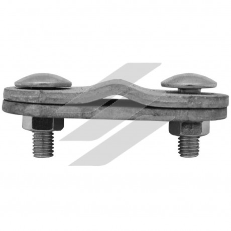 З‘єднувач смуги (до 30 мм) і дроту, двохболтовий, HDG, KovoFlex